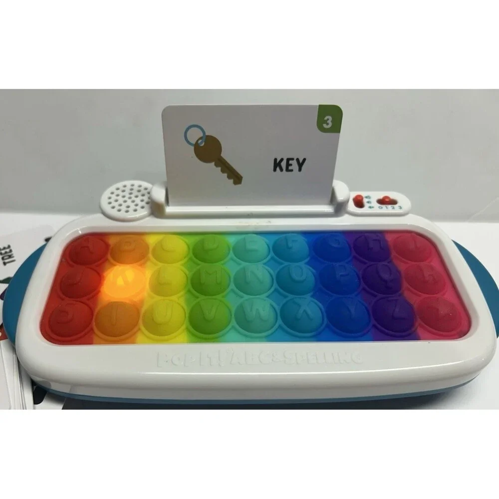 Chuckle and Roar ABC & Spelling Pop Keyboard Light up kids reading cards